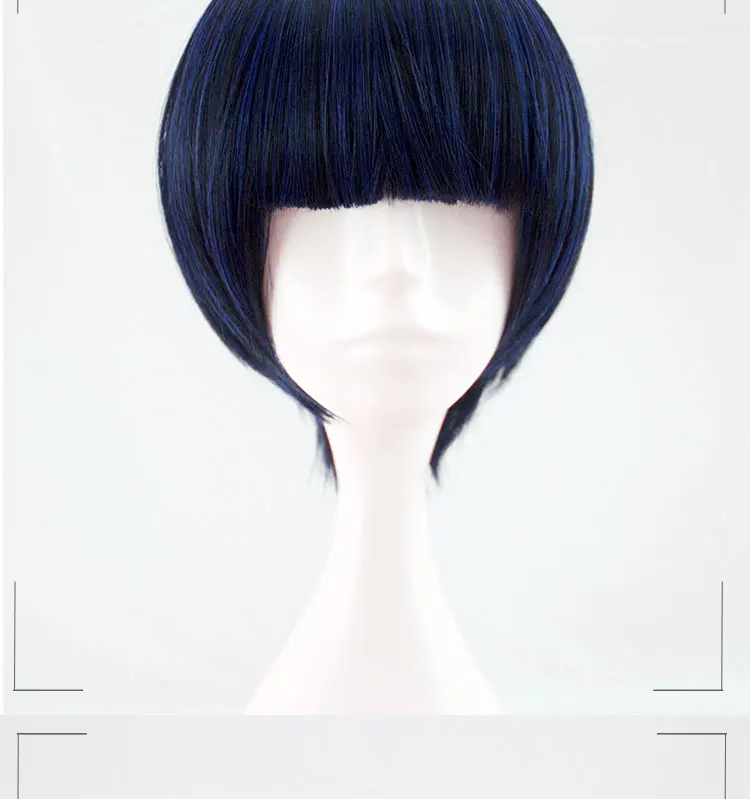 HSIU Новинка Высокое качество Tae Takemi косплей парик persona5 короткий синий черный смешанный костюм играть парики Хэллоуин костюмы волосы