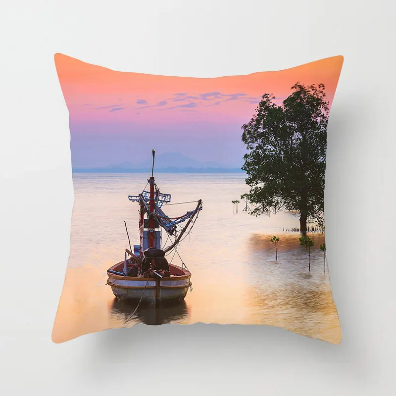 Полиэстер Пич скин настройки подушка в форме солнца размером 45*45 см для диванная