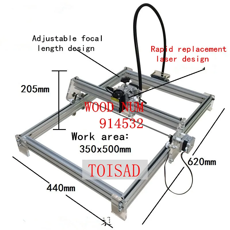 2500 мвт DIY настольный мини лазерный гравировальный станок маркировочная резьба