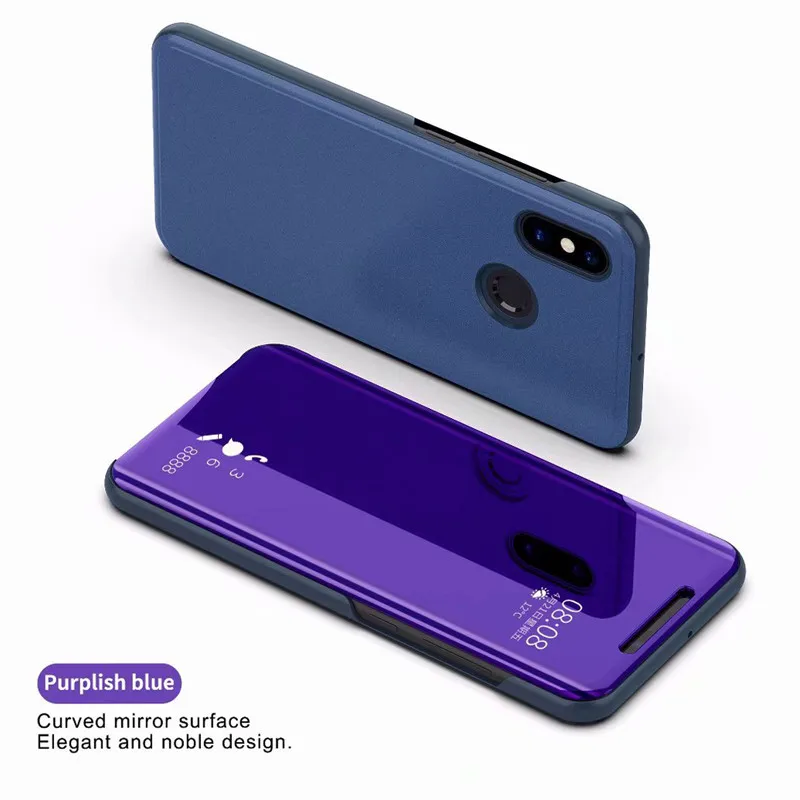 Умный зеркальный чехол для телефона с функцией подставки для redmi note7 S2 4A note6 note5 note4/для xiaomi max2 max3 mix2 mi6 mi8