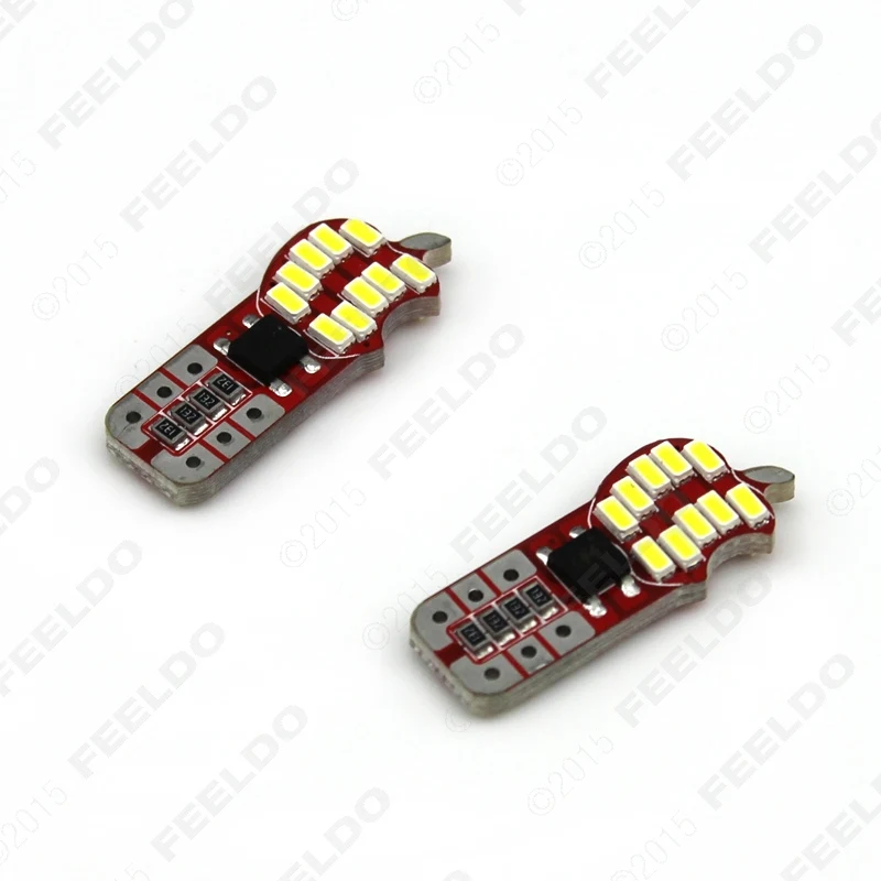 FEELDO 2 шт. Белый T10 194 3014SMD 20 светодиодов Автомобильные светодиодные лампы с