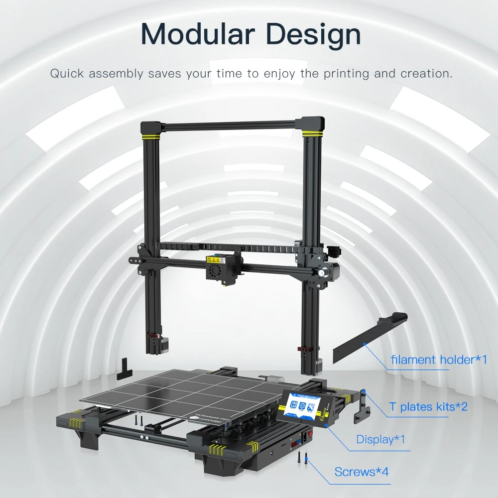 ANYCUBIC Chiron Newet 3d принтер комплект с зажимами размера плюс ultracase экструдер экран Dual Z Axisolor обновленный Impresora 3d Drucker