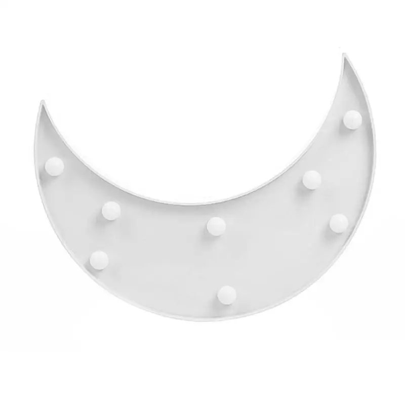 white moon 1/3 предметов; милые принты; зимние детские носки, лошадь, облако, светильник 3D звездой луной ночью светильник светодиодный милые маркеры знак для детские, для малышей Украшения в спальню детская игрушка в подарок - Цвет абажура: white moon
