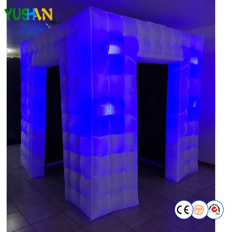 للبيع مصابيح LED قابلة للنفخ ، مكعب ، كشك صور ، خيمة حفلات ، كشك صور قابل للنفخ ، كابينة كابينة رومانسية لحفلات الزفاف والمناسبات