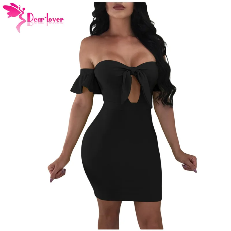 Dear Lover сексуальное с открытыми плечами платье Club Вечерние Короткие Lime