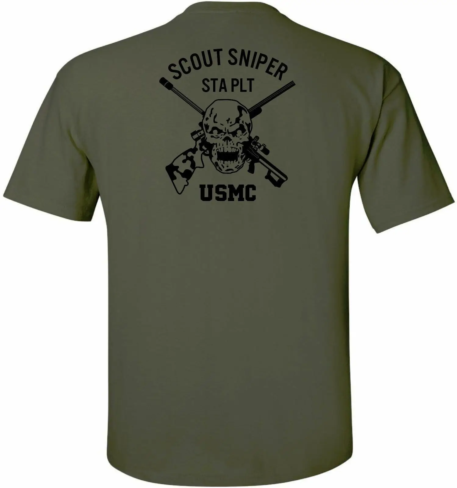 USMC-United-States-Marine-Corps-Scout-Sniper-STA-Platoon-T-Shirt S-3XL | Мужская одежда