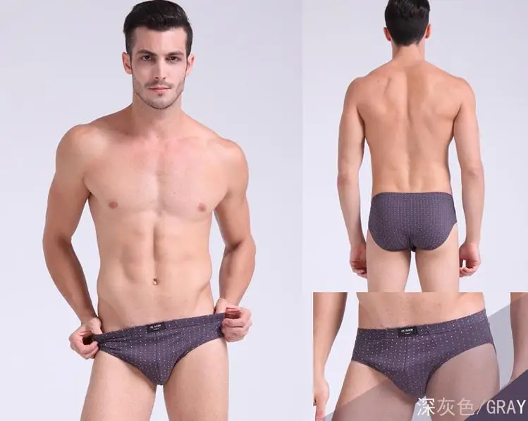 

5pcs/lot Plus Big size 100% Cotton Dots Briefs Men's Comfortable Underpants Underwear M to 5XL high quality