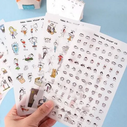 

8Pcs/Pack Kawaii LIVE Series Work Transparent Decorative Stickers Diary Stickers