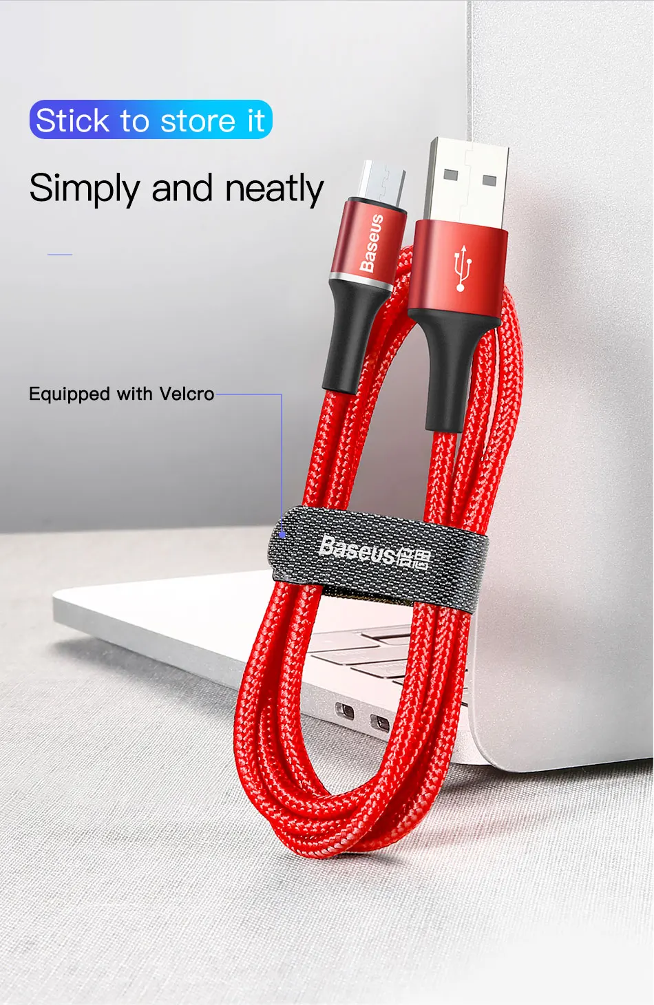 Baseus светодиодный кабель Micro USB, 3 А, быстрая зарядка, Кабель Microusb для samsung, Xiaomi, Android, провод для мобильного телефона, 3 м