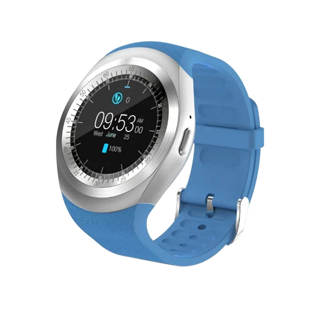 Blue Водонепроницаемый Bluetooth Смарт-часы телефон мат для Android IOS iPhone samsung LG смартфонов JLRJ88 - Цвет: Blue