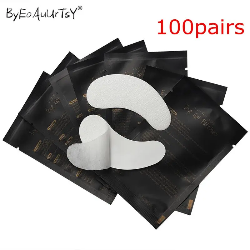 100pair-Black-Yes-01 50/100/200 пар Профессиональный подушечки для глаз ресниц изолированный прокладки ресниц косметика расходные материалы для наращивания ресниц косметика Красота инструменты - Длина: 100pair-Black-Yes-01