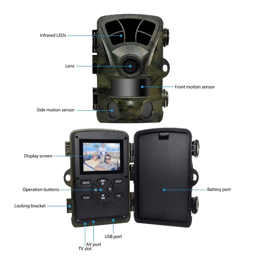 16MP 1080P HD охотничья камера 0 2 S Быстрый триггер 4 &quotЖК экран дикая природа IP66