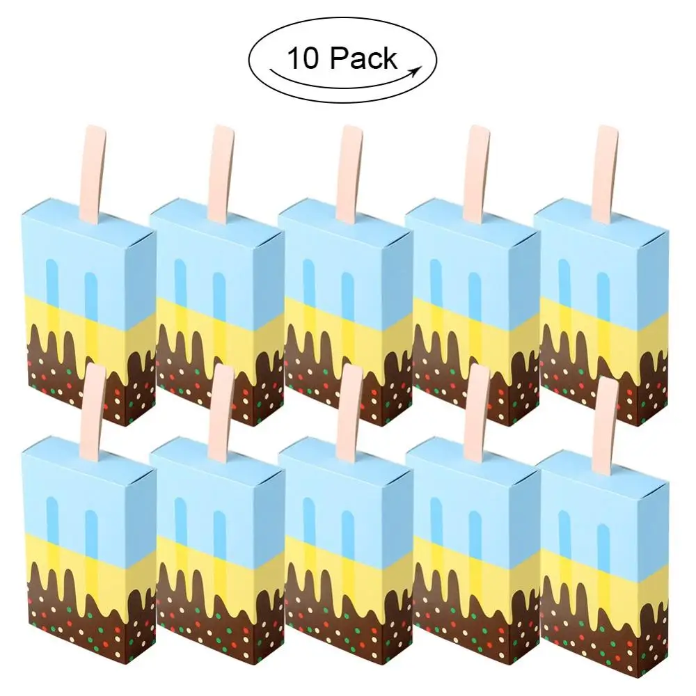 10pcs OurWarm Candy Boxes Craft Paper Birthday Party Favor Kids Gift Boxes Wedding Decorations Baby Shower Supplies - Цвет: 10pcs