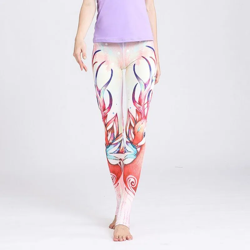 Серия русалка Леггинсы для йоги с высокой талией эластичные быстросохнущие