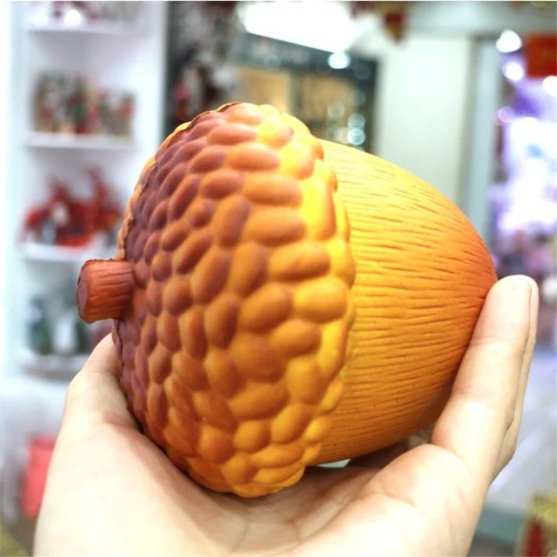 1 Pcs Hazelnut Phone Straps Slow Rising Soft Squeeze Stuffed Toys Phone Decor Charms Mobile Phone Straps Reliever Stress Gift