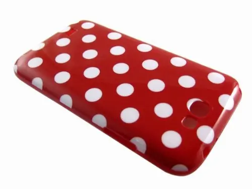 Red/White Polka Dot Flex Gel TPU Case Cover for samsung Galaxy Note 2 N7100 |