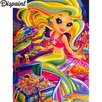 dispaint full squareround drill 5d diy diamond painting colored mermaid embroidery cross stitch 3d home decor a12883