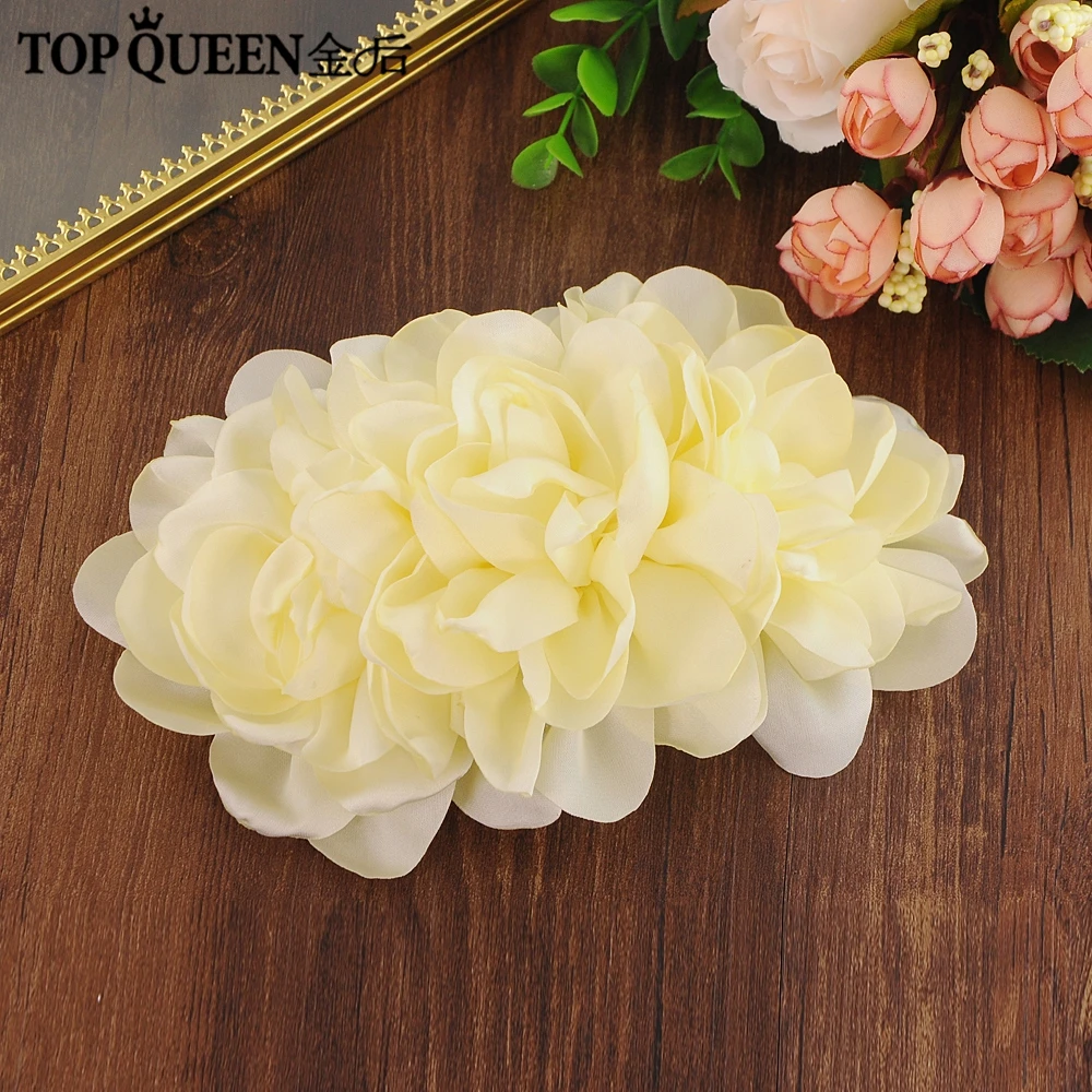 Ivory TOPQUEEN HP51 свадебное украшение DIY головной убор Свадебные аксессуары для волос для свадьбы многоцветные цветы Свадебная расческа для волос зажим - Цвет: Ivory