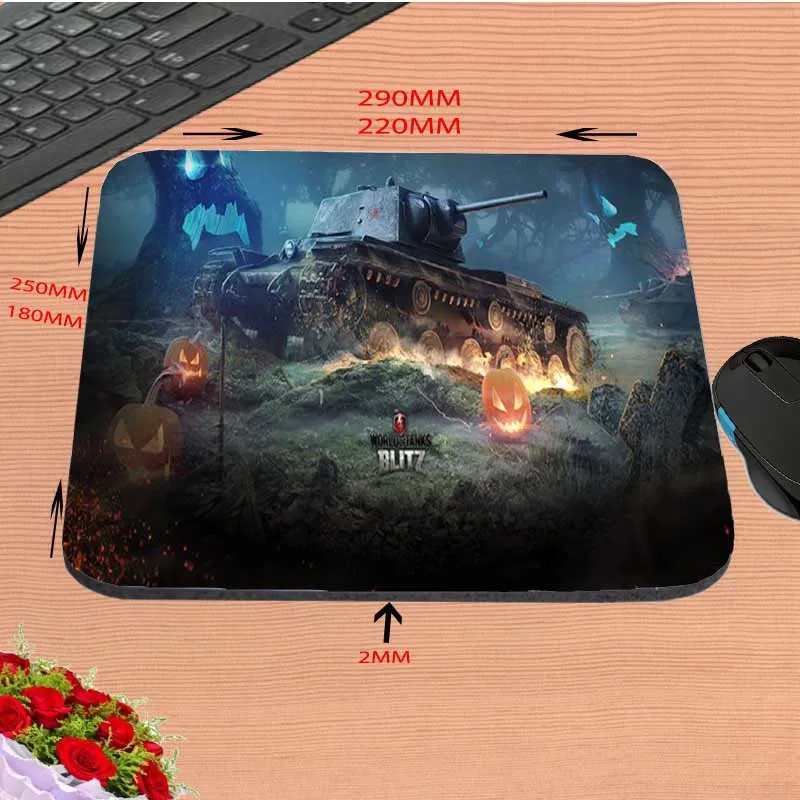 Tank Of World Новое поступление заказной резиновый игровой коврик для мыши компьютерный ноутбук нескользящий коврик для мыши 18*22/25*20/29*25*2 см - Цвет: 200mmx250mmx2mm