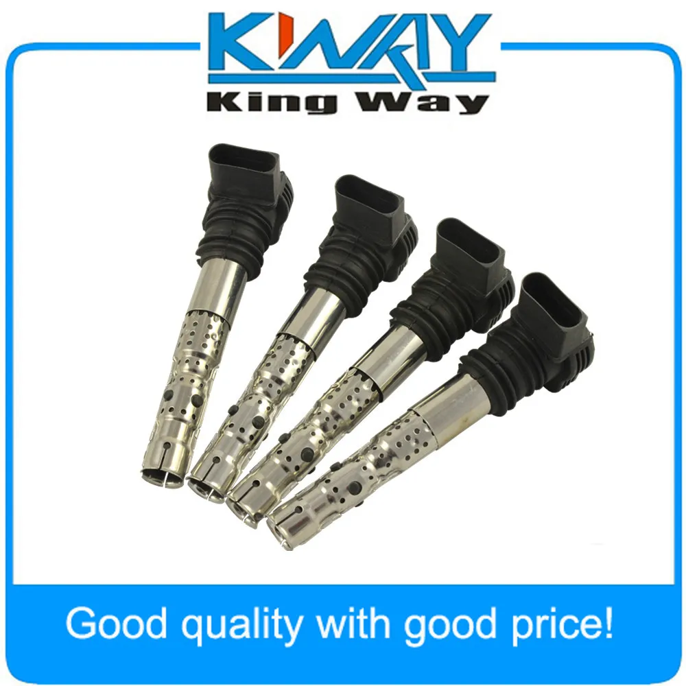

NEW Ignition coil on plug set of 4 for Audi A4 1.8L VW UF411 06B905115L