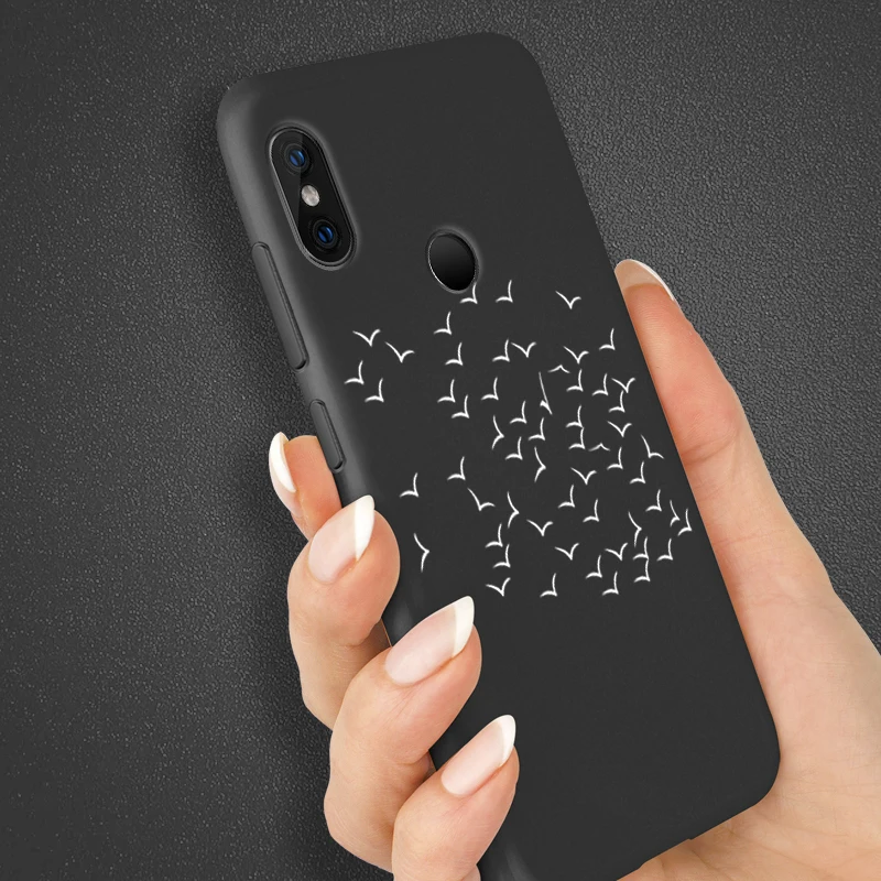 Color Matte Soft Silicone Case for Xiaomi Redmi Note 5 6 Pro 5A 7 Prime S2 Go Black Back Super Cover Galaxy M10 M20 |