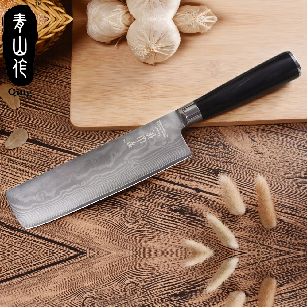 QING VG10 ножи из дамасской стали наборы высокого качества кухонные инструменты 5