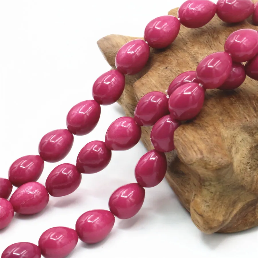 Модные бусины 7x9 мм имитация жемчуга розово красные искусственный жемчуг