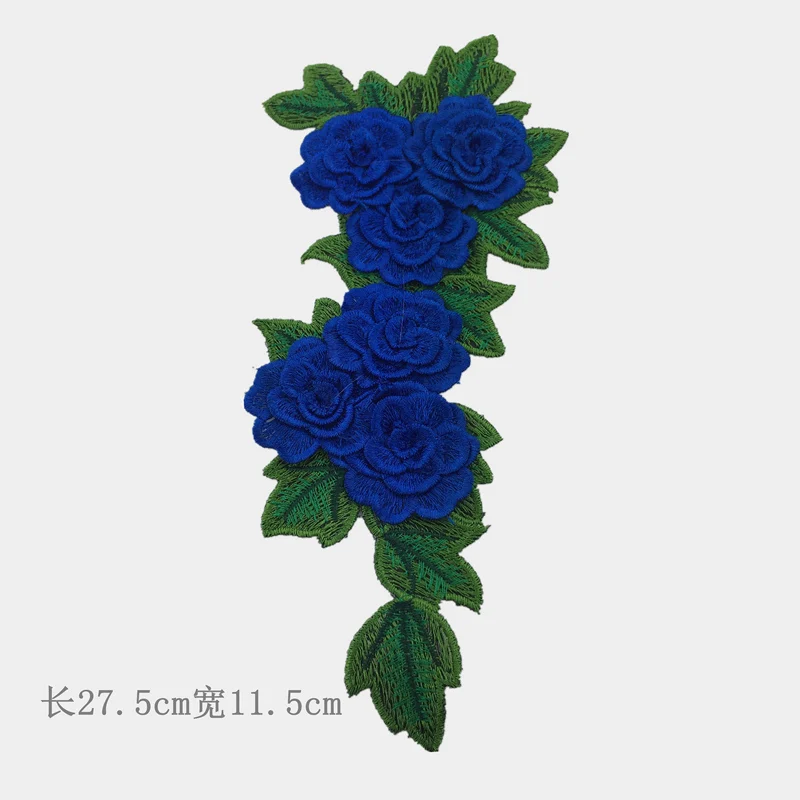 3D розовый цветок розы Цветочная вышивка патч железо на стикер для DIY Одежда