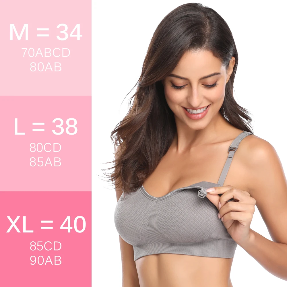 Gray Bra Комплект бюстгальтеров для беременных и кормления беременных кормящих женщин нижнее белье бюстгальтер для кормления грудью soutien gorge allaitement - Цвет: Gray Bra