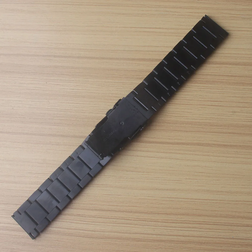 Matte Bracelet Watchband 18MM 20MM 22mm 24MM Grind arenaceous watches strap black Safety buckles UNPOLISHED Bracelet heavy bands images - 6