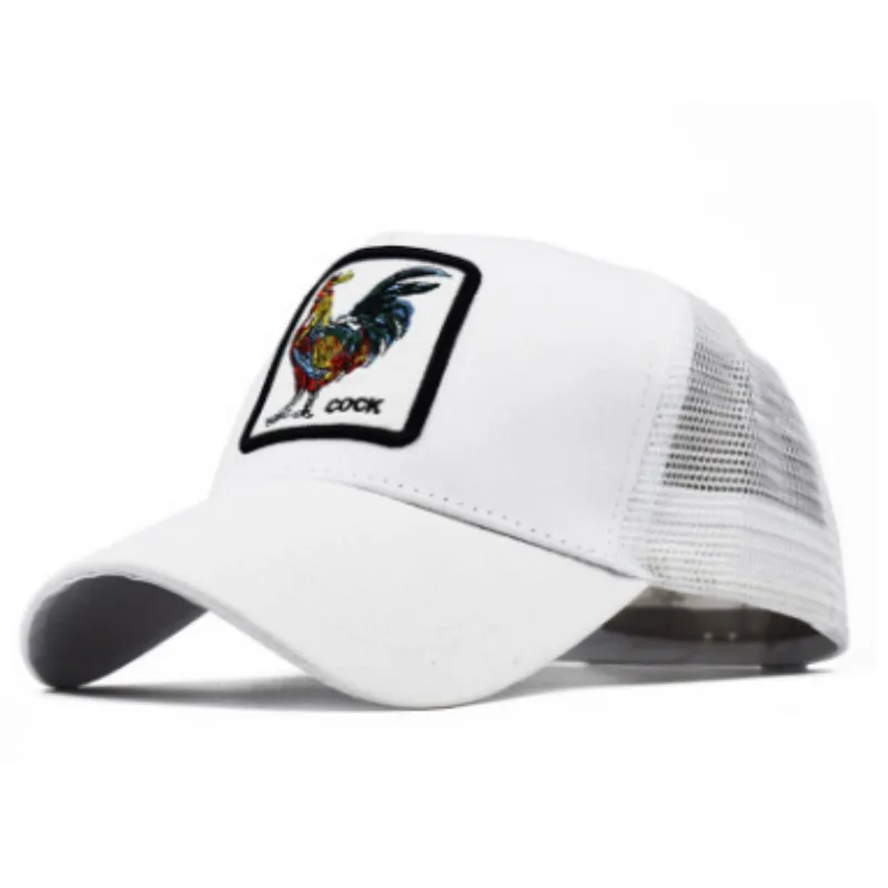 Бейсболка мужская с вышивкой животного повседневная сетчатая бейсболка в стиле