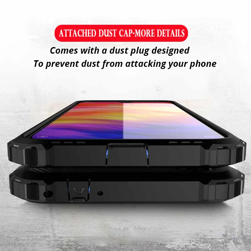 Armor Case For Xiaomi Redmi Note 10 10S 9T 9 Power 9S 8 8T Pro Max Plus 8A 9A Prime 4G 5G Hybrid PC Silicon Phone Cover | Мобильные