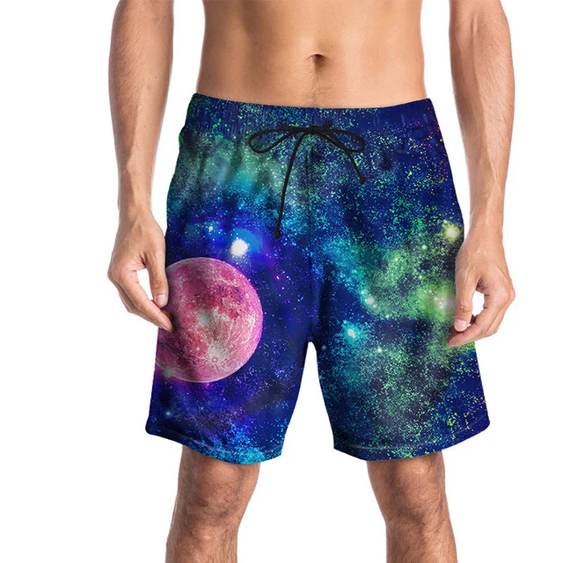 

New Quick Dry Summer Mens Print Beach Board Shorts Surf Siwmwear Bermudas Swim For Men Athletic Mens Gym Shorts