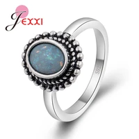 new design dark fire opal ring for women 925 sterling silver party rings bohemian fashion wedding jewelry gift