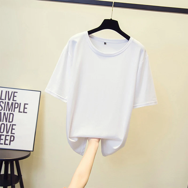 Женские футболки 21 цвет хлопковые женские топы рубашки свободная футболка лето