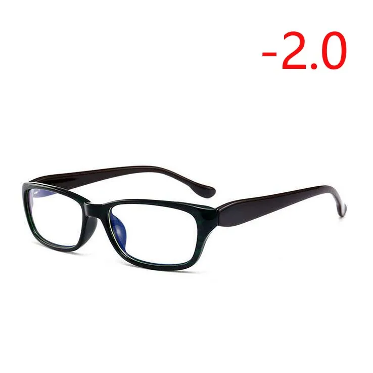 Myopia 200 1,0-1,5-2,0-2,5 до-4,0 литературные студенческие очки для близорукости для унисекс Ретро близорукие очки Квадратные очки - Цвет оправы: Myopia 200