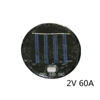 polycrystalline siliconpoly solar panel round 77mm 2v 60a 0 12w with switch hole solar glue board