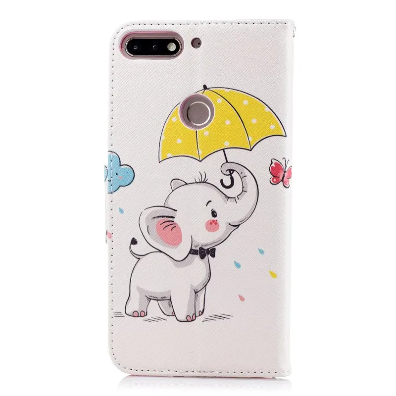 Phone Case for Huawei Honor 7C pro 5.99&quot Y7 2018 Wallet Cover huawei Prime Flip Leather Cute Panda Mobile | Мобильные телефоны