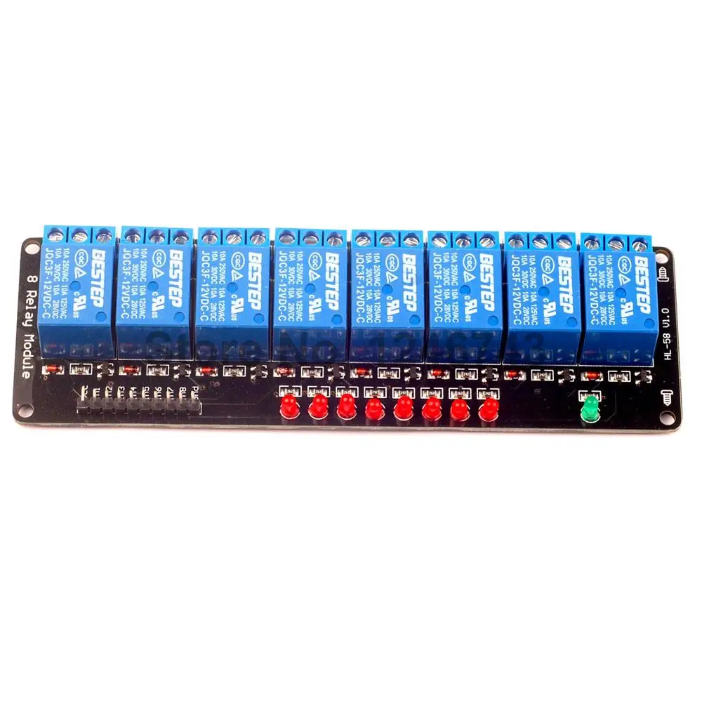 1 шт. чёрный 8 канальный релейный модуль 12 В лампа для Arduino ARM PIC AVR DSP| |