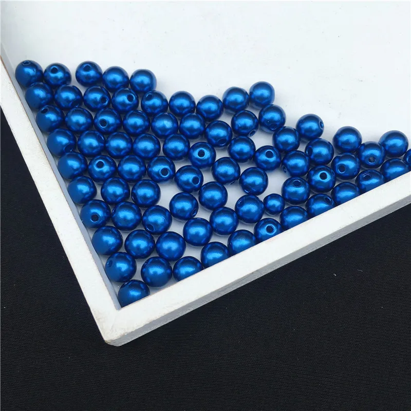 Navy Blue 36-500 штук 3/4/5/6/8 мм Цвет Прямые рваные имитация жемчуга DIY ручной работы из бисера бусины Материал для колье и сумки аксессуары - Цвет: Navy Blue