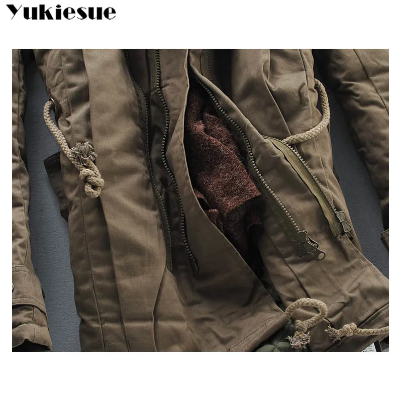 Новинка, Мужская стеганая парка, хлопковое пальто, зимняя куртка с капюшоном, мужская мода, пальто большого размера, толстая теплая парка, черная, Армейская, зеленая, 6XL