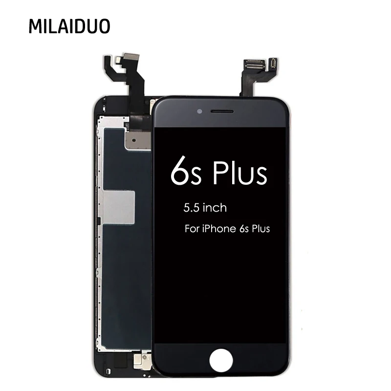 ЖК-дисплей для iPhone 6 6plus 6s 6s Plus сенсорный экран дигитайзер+ кнопка домой+ фронтальная камера+ ушной динамик полная сборка Замена