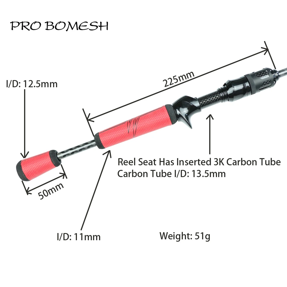 Pro Bomesh 1 комплект 54g с противоскользящей рукояткой кастинговая катушка ручка для