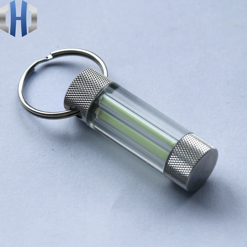 Кольцо для ключей Tritium Tube двойное кольцо трубка самоосвещающаяся флуоресцентная