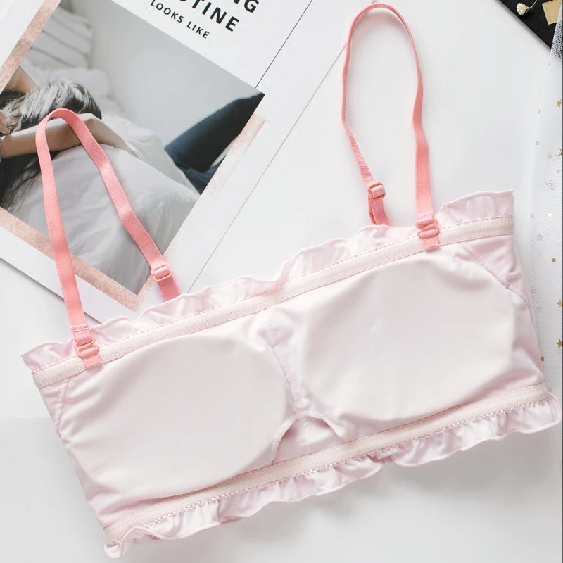 Японские салфетки мягкий бюстгальтер с мультяшным принтом для девушек комплект