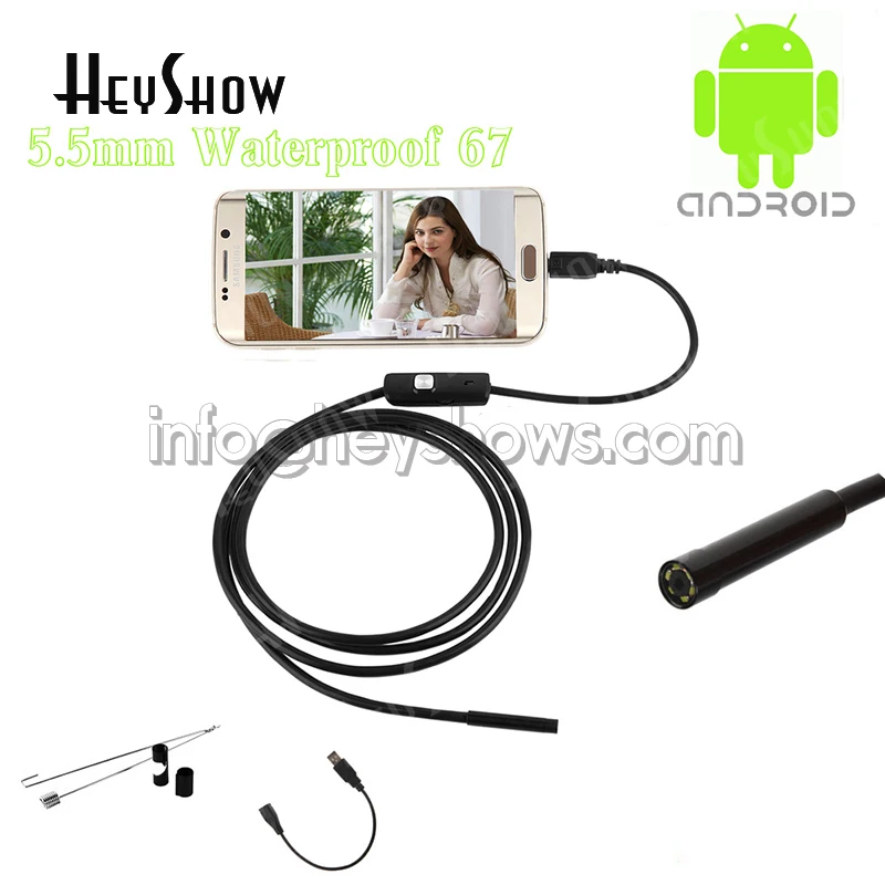 5 шт./лот мм Водонепроницаемый эндоскоп Android Мини камера для осмотра автомобиля