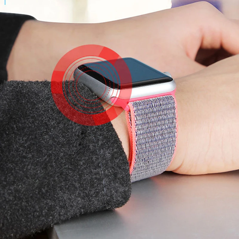 Laforuta Нейлон для Apple Watch Band Series 5 40мм 44мм iWatch Ремешок Спортивные браслеты с петлями 38мм 42мм Для серии 4/3/2/1 Женщины Мужчины