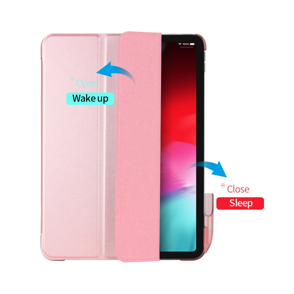 Чехол Funda для iPad Pro 11 2018 с держателем карандашом умный чехол из искусственной кожи