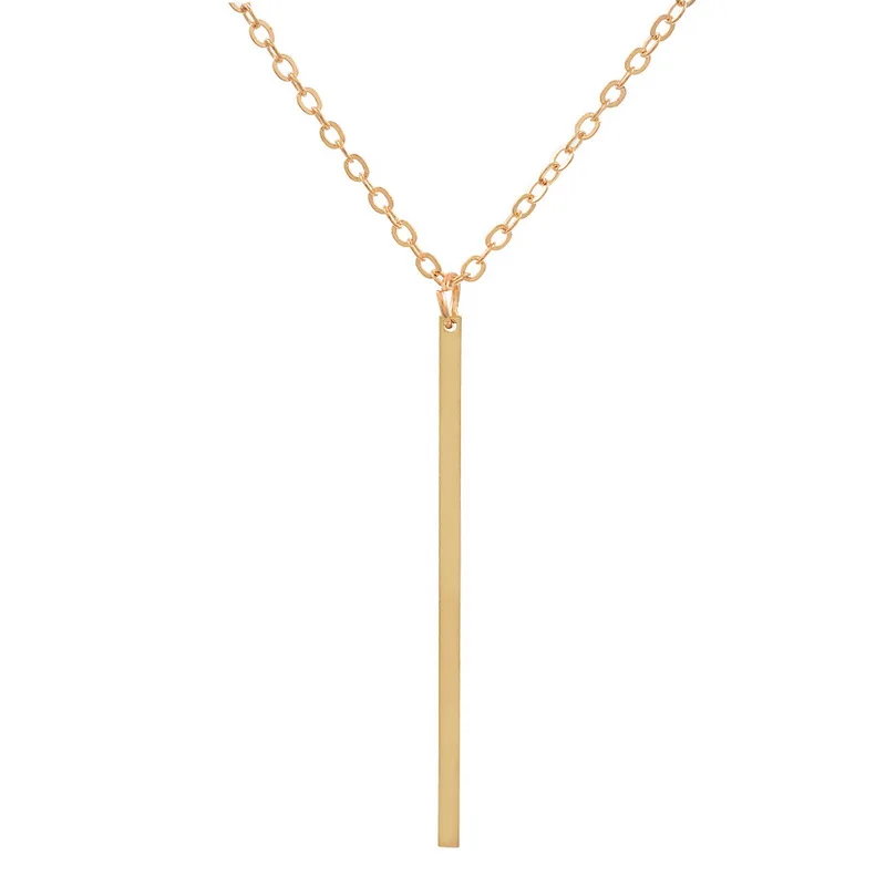 MJARTORIA модное ожерелье в полоску с подвеской простое серебряное золотое из сплава