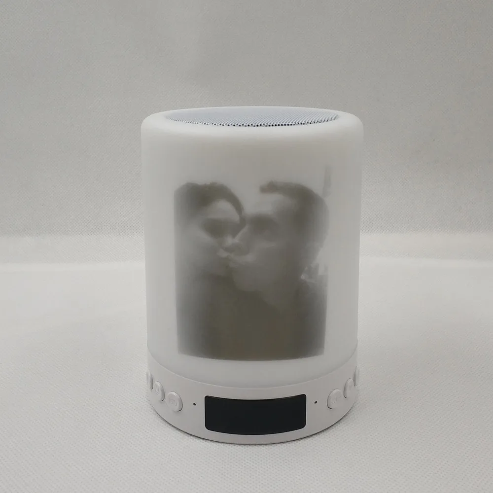 HZFCEW цветной Ночной светильник на заказ, умный портативный беспроводной bluetooth-динамик с сенсорным управлением, светодиодный прикроватный светильник FR375